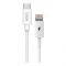 Yolo Type-C To Lightning Cable, Pure Copper, Fast Charging, 3A High Current, White, YDC-04C