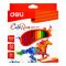 Deli Plastic Color Pencils, Non Toxic Painting, 2.8mm Leads, Wood Free, 24 Assorted Colors, For 3+ Children's, EC00120