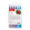 Deli Felt Pens, Rich Pigments, Brush Tip, 12 Assorted Colors, Washable Ink, For 3+ Children's, EC10304