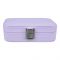 Portable Leather Jewelry Storage Organizer Box For Rings, Earrings & Necklaces, Purple, 100782