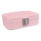 Inaaya Portable Leather Jewelry Storage Organizer Box For Rings, Earrings & Necklaces, Baby Pink, 100782