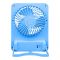 Folding Lamp Fan With USB, Three Wind Speed, Led Light & Front Digital Display, 5.5W, Blue, 101330