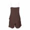 Poppy Camisole & Shorts, Lightweight Cotton Sleepwear For Women, Ideal For Summer, Dark Brown, 139