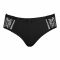 Poppy Everyday Essentials Brief Soft Cotton Panty With Side Panel Lace, Prevents Irritation & Rashes, Black, 03 Brief