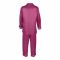 Poppy Pajama Set, Front Open Collared Shirt With Laces & Trouser, Premium Soft Silk Loungewear For Women, Magenta, 136