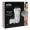 Braun Silk-epil 9 Wet & Dry Epilator With 2 Pouches, Shave, Trim & Epilate, Facial Hair Removal, White & Silver, 9705