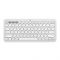 Logitech Pebble Key 2 Multi-Device Wireless Portable Keyboard, 36M Battery Life, White, K380S, 920-011754