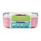 Homeatic Plastic Lunch Box With Cutlery, 1100ml/200ml Capacity, 6cm(H)x13cm(W),9.5cm(D), Pink, HMT-011