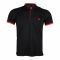 Basix Men's Black Band Collar Polo With Embroidered Logo, MPS -103