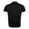 Basix Men's Black Band Collar Polo With Embroidered Logo, MPS -103