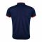 Basix Men's Navy Blue Band Collar Polo With Embroidered Logo, MPS -104