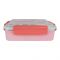 Happy Steel 2 Partitions Lunch Box, 20.5cm (H) x 12.5cm (W) x 6.5cm (D), Pink