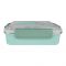 Happy Steel 2 Partitions Lunch Box, 8.1in (H) x 4.7in (W) x 2.6in (D), Green