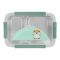 Happy Steel 2 Partitions Lunch Box, 20.5cm (H) x 12cm (W) x 6.5cm (D), Green