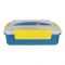 Happy Steel 2 Partitions Lunch Box, 20cm (H) x 12.5cm (W) x 6cm (D), Blue