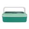 Wonderful Stainless Steel Lunch Box With Spoon & Fork, 19.5cm (H) x 11cm (W) x 6.3cm (D), Green