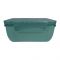 Plastic Lunch Box With Spoon, 1100ml Capacity, Green, 13cm (H) x 13cm (W) x 5cm (D), 53002