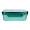 Plastic Lunch Box With Spoon, 1100ml Capacity, Green, 0 21.5cm (H) x 12cm (W) x 6cm (D), 335