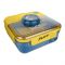 Plastic Lunch Box With Crockery & Cutlery, 1000ml Capacity, Blue