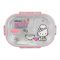 Stainless Steel 2 Partitions Lunch Box With Spoon, 18.5cm (H) x 12cm (W) x 5cm (D), Hello Kitty