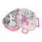 Stainless Steel 2 Partitions Lunch Box With Spoon, 18.5cm (H) x 12cm (W) x 5cm (D), Hello Kitty