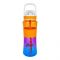 Trendy Hello Beauty Plastic Water Bottle With Straw & Easy to Carry Handle, One Click Open, 19.5cm (H) x 7cm (W), Orange