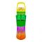 Trendy Hello Beauty Plastic Water Bottle With Straw & Easy to Carry Handle, One Click Open, 19.5cm (H) x 7cm (W), Green