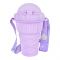 Sundae Ice Cream Bottle For kids With Straw and Strap, 500ml, 5.5in (H) x 3.1in (W), Purple