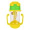 Cute Cartoon Sippy Cup With Handles and Strap, Baby Learning Drinking Bottle, 450ml, 12.5cm (H) x 7cm (W), 6743, Yellow