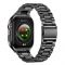 Zero 2.01" HD Display Glory Curved Stainless Steel Smart Watch, BT Calling, IP67 Water Resistant, Gun Metal