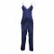 Flourish 3-Piece Satin Silk and Delicate Lace Nightdress Wih Pajama Set & Mid Length Robe, Navy Blue, FLW-6102