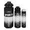 AJF Gradient Plastic Water Bottles 3 In 1 Set, 2000ml+700ml+260ml, Leak-Proof, BPA-Free, Assorted Colors, 3 In 1-Pack