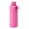 Stainless Steel Insulated Narrow Mouth Water Bottle, 500ml, Pink, 21cm (H) x 7.5cm (W), (373-500) 0000974