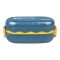 Plastic Lunch Box, 850ml, Blue, 7cm (H) x 11.5cm (W) x 5cm (D), 0001002