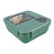 Plastic Lunch Box With Cutlery, 1100ml, Green, (1800) 0001003