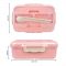 Plastic Lunch Box With Cutlery, Pink, 5.5cm (H) x 16.5cm (W) x 10cm (D), (SH-203) 0001004