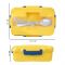 Plastic Lunch Box With Metal Cutlery, Yellow, 5.5cm (H) x 16.5cm (W) x 10cm (D), (SH-203) 0001004