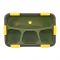 Plastic Lunch Box With Cutlery, 4-Compartments, Green, 6cm (H) x 18cm (W) x 11cm (D), (SH-205) 0001005