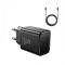 Joyroom 20W PD Single Port Charger Kit, 1m Cable, Black, JR-TCF06