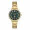 U.S. Polo Assn. Women's Metallic Chain Round Dial Analog Wrist Watch, Green, USPA2047-02