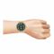 U.S. Polo Assn. Women's Metallic Chain Round Dial Analog Wrist Watch, Green, USPA2047-02