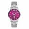 U.S. Polo Assn. Women's Metallic Chain Round Dial Analog Wrist Watch, Pink, USPA2057-07