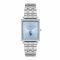 U.S. Polo Assn. Women's Metallic Chain Square Dial Analog Wrist Watch, Ice Blue, USPA2084-06