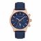 U.S. Polo Assn. Men's Leather Strap Round Dial Chronograph Wrist Watch, Blue, USPA1010-06