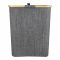 AJF Wooden Laundry Hamper/Basket with Lid, Bathroom Tall Laundry Bin, 50cm (H) x 38cm (W) x 28cm (D), Grey, AY-5