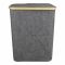 AJF Wooden Laundry Hamper/Basket with Lid, Bathroom Tall Laundry Bin, 50cm (H) x 38cm (W) x 28cm (D), Grey, AY-5