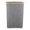 AJF Wooden Laundry Hamper/Basket with Lid, Bathroom Tall Laundry Bin, 70.5cm (H) x 45cm (W), Grey, AY-8