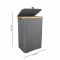 AJF Wooden Laundry Hamper/Basket with Lid, Bathroom Tall Laundry Bin, 70.5cm (H) x 45cm (W), Grey, AY-8