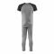 Basix Men's Embroidered Dry Fit Raglan Sleeves Tracksuit, Black & Grey, TS-201