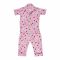 Basic Kid's Strawberry Shorts Sleeves Night Suit, 2-Piece, Lavender Pink, GRL-171